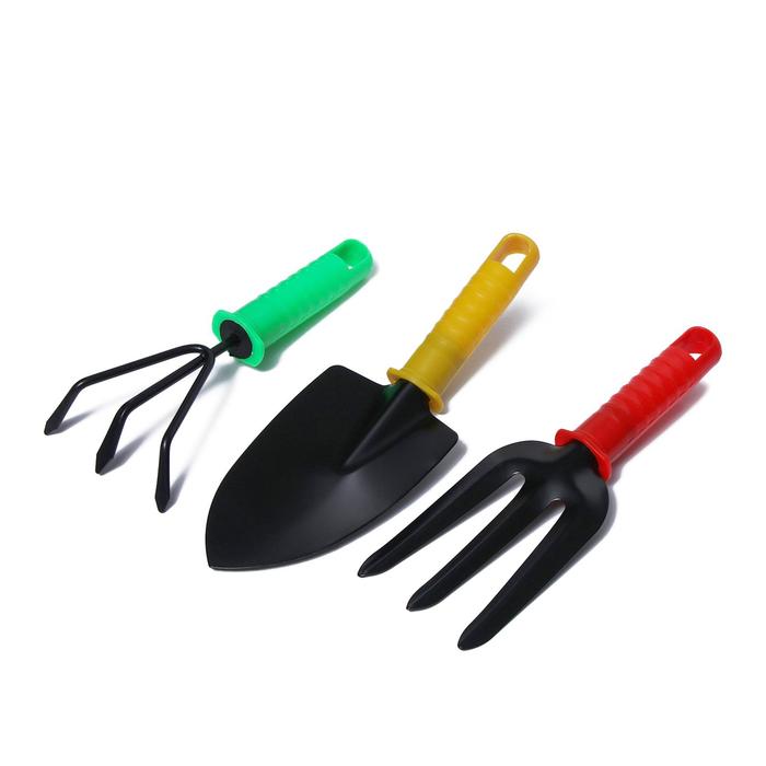 Набор садового инструмента, 3 предмета, длина 22 см, пластиковые ручки 
Набор садового инструмента, 3 предмета, длина 22 см, пластиковые ручки