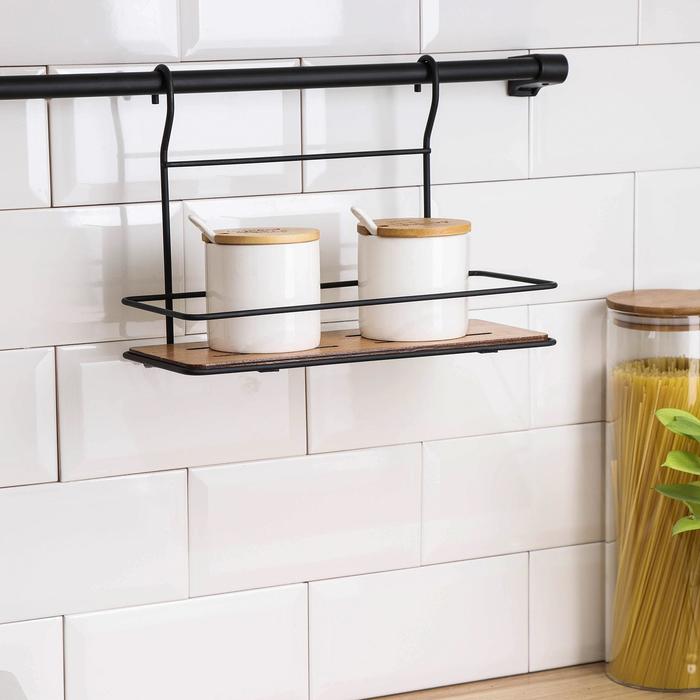 Полка на рейлинг Tekno-tel Re'Black, 1 ярус, 12×30×22 см, дерево, цвет чёрный
Полка на рейлинг Tekno-tel Re'Black, 1 ярус, 12×30×22 см, дерево, цвет чёрный