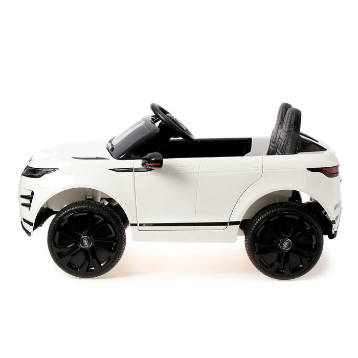 фото Электромобиль range rover evoque, кожаное сиденье, eva колеса, цвет белый