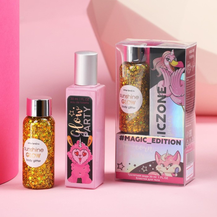 Набор «Magic edition»: парфюм (30 мл), блестки в банке
Набор «Magic edition»: парфюм (30 мл), блестки в банке