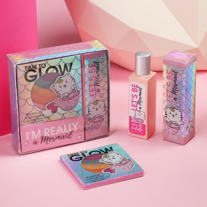 Набор «I'm realy a Mermaid»: парфюм (30 мл), радужный хайлайтер
Набор «I'm realy a Mermaid»: парфюм (30 мл), радужный хайлайтер
