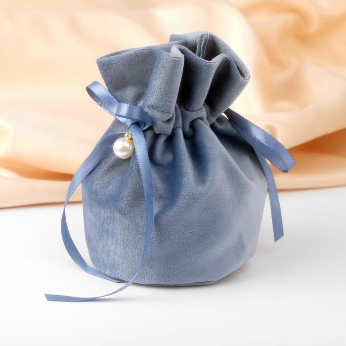 Мешочек бархатный с бусиной, 13*15см, цвет серо-синий
Мешочек бархатный с бусиной, 13*15см, цвет серо-синий
