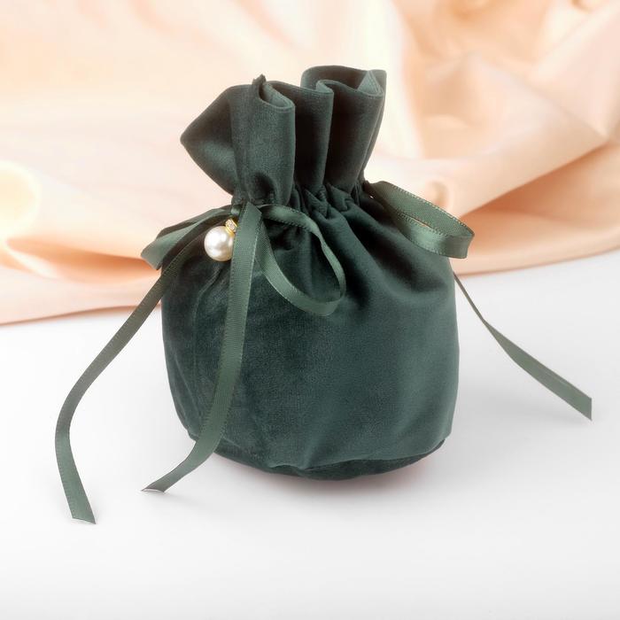 Мешочек бархатный с бусиной, 13*15см, цвет изумрудный
Мешочек бархатный с бусиной, 13*15см, цвет изумрудный