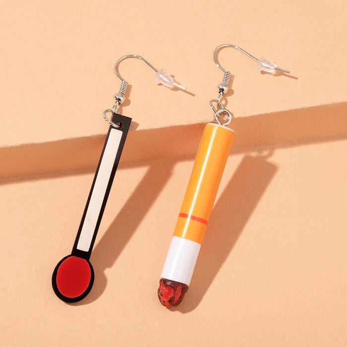 Серьги пластик "Спичка" сигарета, цвет бело-оранжевый
Серьги пластик "Спичка" сигарета, цвет бело-оранжевый