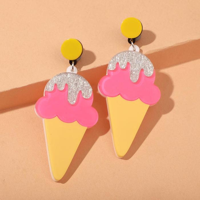 Серьги акрил "Вкусняшка" мороженка в рожке, цвет жёлто-розовый в серебре
Серьги акрил "Вкусняшка" мороженка в рожке, цвет жёлто-розовый в серебре