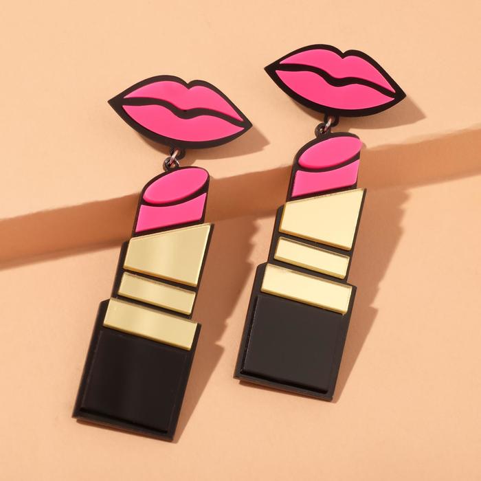 Серьги пластик "Дамочка" помада с губами, цвет розово-чёрный в серебре
Серьги пластик "Дамочка" помада с губами, цвет розово-чёрный в серебре