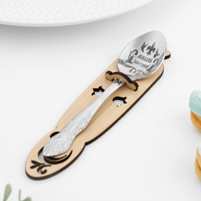 фото Ложка именная, чайная, с гравировкой "милана", h=14