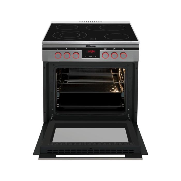 Плита Hansa FCCX68225, электрическая, 4 конфорки, 65 л, стеклокерамика, серебристая 
Плита Hansa FCCX68225, электрическая, 4 конфорки, 65 л, стеклокерамика, серебристая