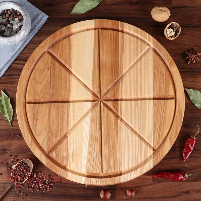 Доска для нарезки и подачи пиццы "8 кусков ", d-35 см, массив ясеня
Доска для нарезки и подачи пиццы "8 кусков ", d-35 см, массив ясеня