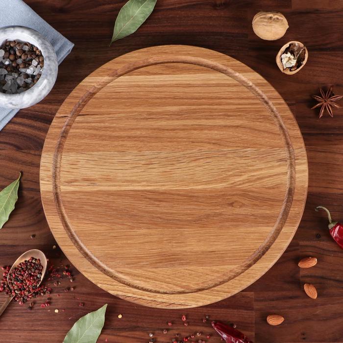 Доска разделочная "Круглая", для сервировки и подачи, d=30 см, массив дуба
Доска разделочная "Круглая", для сервировки и подачи, d=30 см, массив дуба