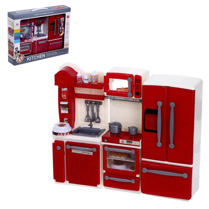 фото Набор игровой «кухня» для кукол, звук, свет, с аксессуарами
