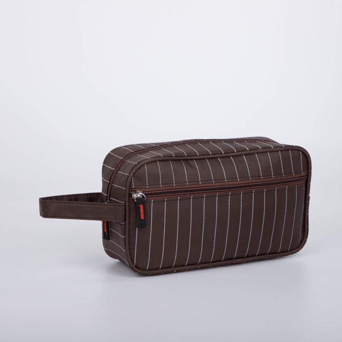 Косметичка на молнии, наружный карман, цвет коричневый
Косметичка на молнии, наружный карман, цвет коричневый