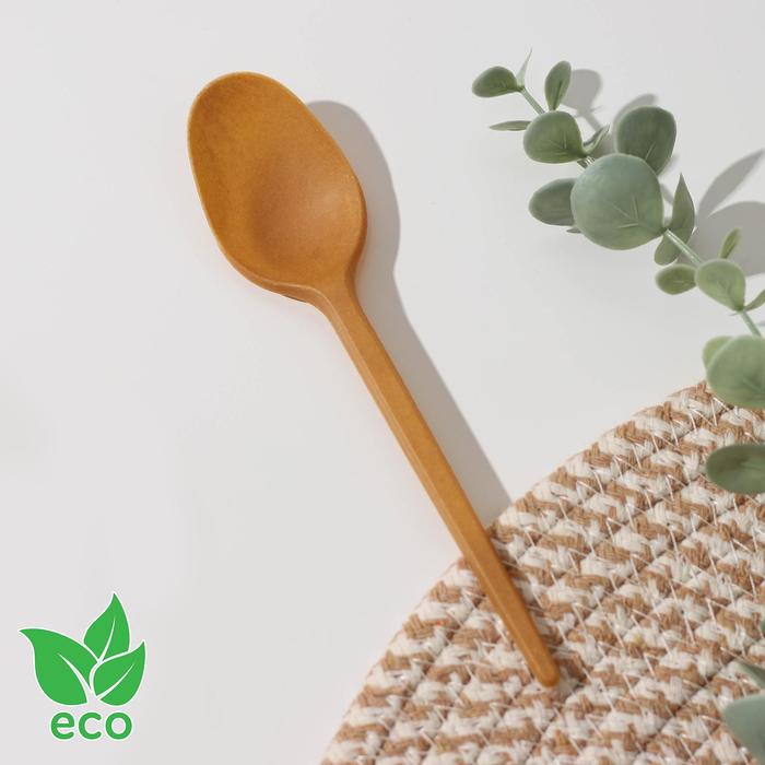 фото Ложка одноразовая деревянная, 16,3 см, 100 шт/уп