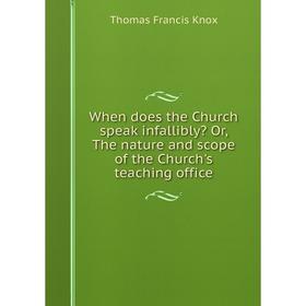 Книга When does the Church speak infallibly Or, The nature and scope of the Church's teaching office
Книга When does the Church speak infallibly Or, The nature and scope of the Church's teaching office