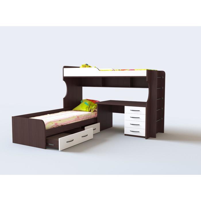 Кровать двухъярусная №12 1910х760/1810х760 венге/белый
Кровать двухъярусная №12 1910х760/1810х760 венге/белый