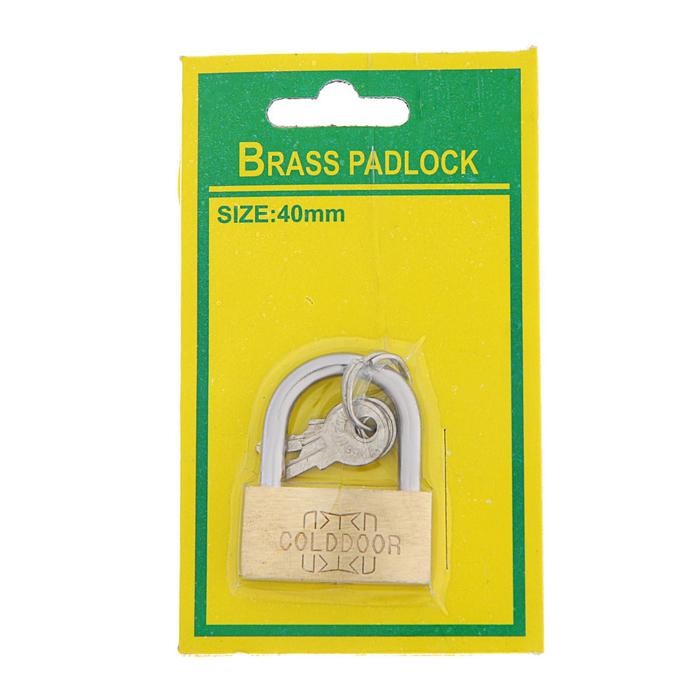 фото Замок навесной, тип 1, 33х40 мм, 2 ключа тундра