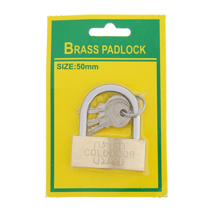 фото Замок навесной, тип 1, 41х48 мм, 3 ключа тундра