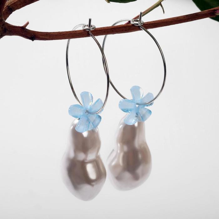 Серьги с жемчугом "Бриз" цветочек, цвет белый в серебре
Серьги с жемчугом "Бриз" цветочек, цвет белый в серебре