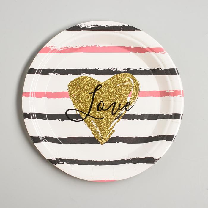 Тарелка бумажная «Сердце», набор 6 шт.
Тарелка бумажная «Сердце», набор 6 шт.