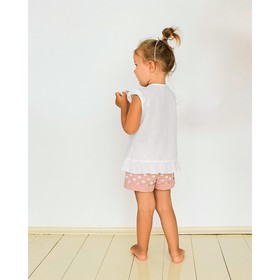 Рубашка для девочки с коротким рукавом MINAKU: Cotton collection цвет белый, рост 110
Рубашка для девочки с коротким рукавом MINAKU: Cotton collection цвет белый, рост 110