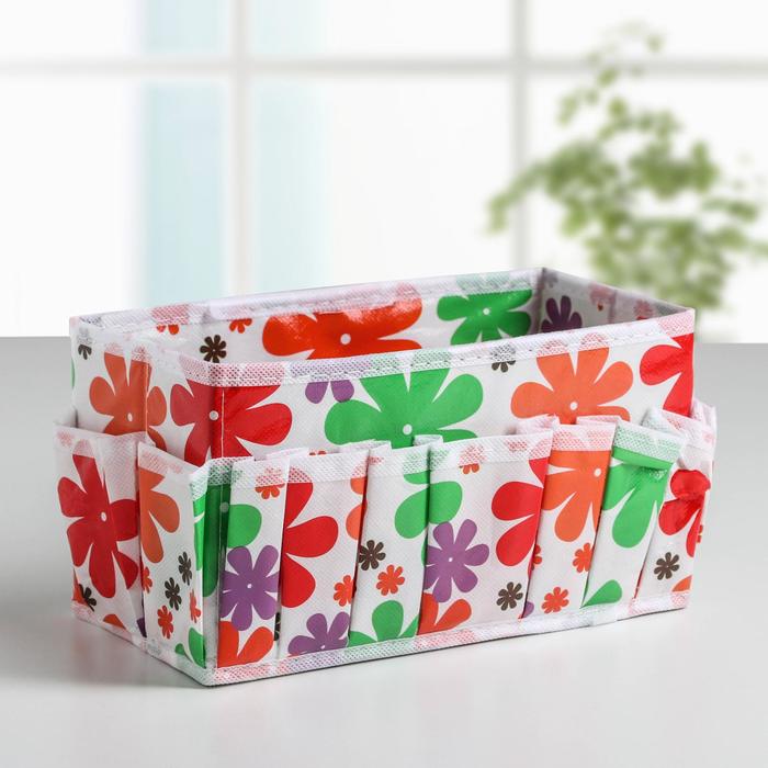 Бокс для мелочей «Цветочки», 15 карманов, 23,5×12×13 см
Бокс для мелочей «Цветочки», 15 карманов, 23,5×12×13 см