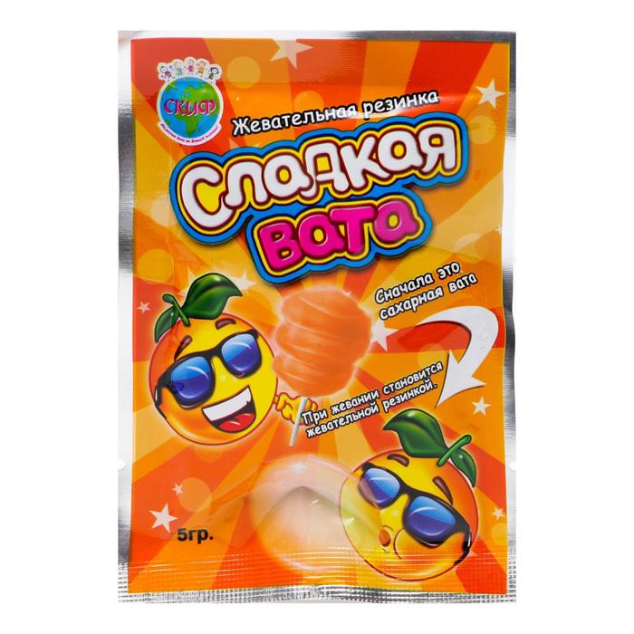 Жевательная резинка "Сладкая вата", 5г.
Жевательная резинка "Сладкая вата", 5г.