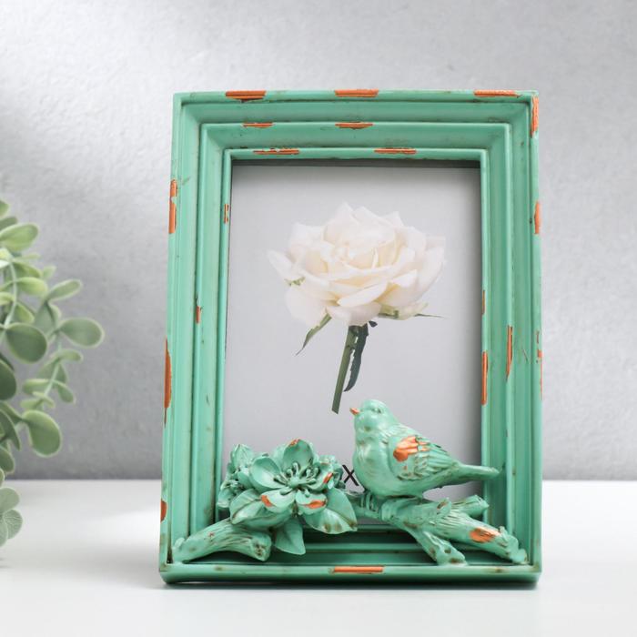 Фоторамка полистоун 10х15 см "Птица с цветком" бирюза с патиной 17,5х13х3,2 см
Фоторамка полистоун 10х15 см "Птица с цветком" бирюза с патиной 17,5х13х3,2 см