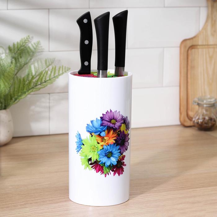 Подставка для ножей с наполнителем «Цветение», 11×11×22 см
Подставка для ножей с наполнителем «Цветение», 11×11×22 см