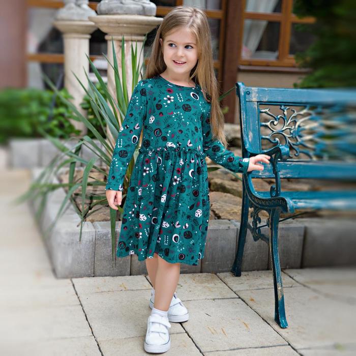 Платье для девочек, рост 134 см, цвет бирюзовый 
Платье для девочек, рост 134 см, цвет бирюзовый