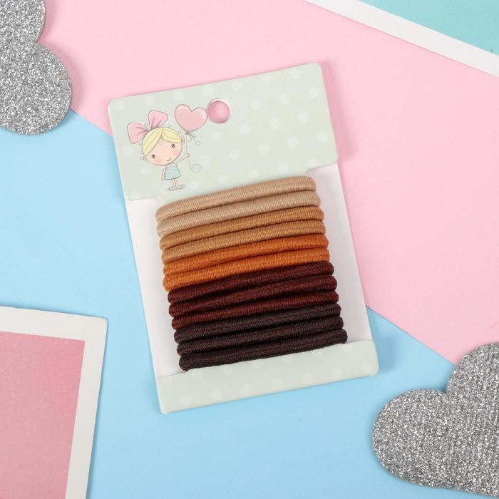 Резинка для волос "Глория" (набор 12 шт) пастель, 4,5 см, коричневый
Резинка для волос "Глория" (набор 12 шт) пастель, 4,5 см, коричневый