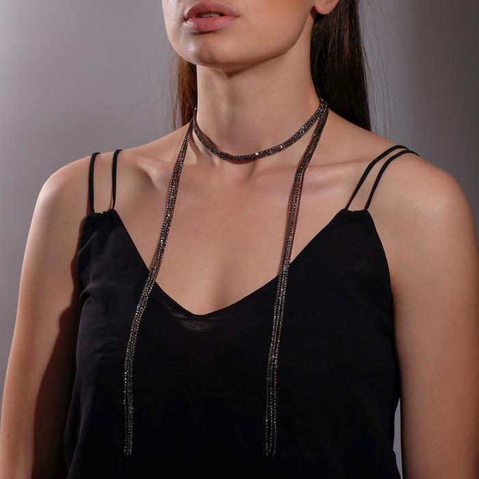 Колье "Нить" 3 ряда, цвет серый в сером металле, L=120
Колье "Нить" 3 ряда, цвет серый в сером металле, L=120