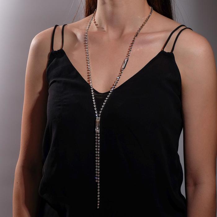 Колье "Нить" прямоугольный элемент, цвет белый в серебре, L=70
Колье "Нить" прямоугольный элемент, цвет белый в серебре, L=70