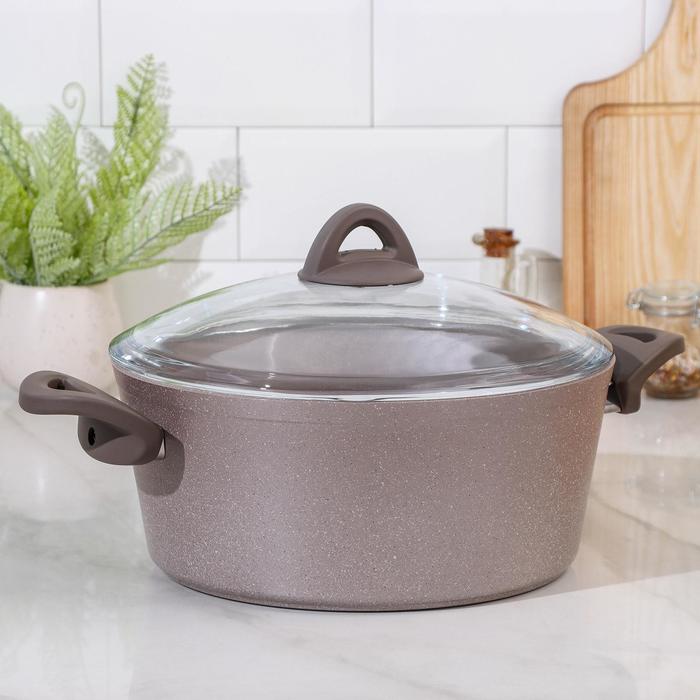 Кастрюля Papilla Wilma cappuccino granite, d=28 см, стеклянная крышка, антипригарное покрытие, цвет коричневый
Кастрюля Papilla Wilma cappuccino granite, d=28 см, стеклянная крышка, антипригарное покрытие, цвет коричневый