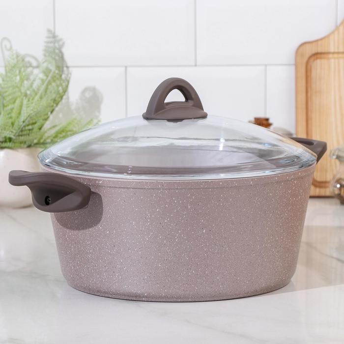 Кастрюля Papilla Wilma cappuccino granite, d=30 см, стеклянная крышка, антипригарное покрытие, цвет коричневый
Кастрюля Papilla Wilma cappuccino granite, d=30 см, стеклянная крышка, антипригарное покрытие, цвет коричневый