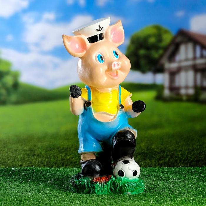 Садовая фигура "Поросёнок с мячём" 42х20см
Садовая фигура "Поросёнок с мячём" 42х20см