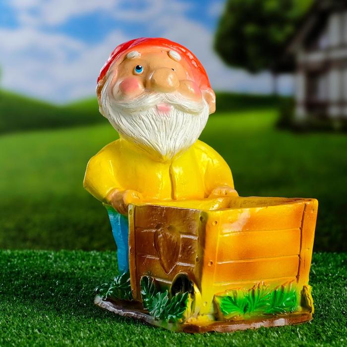 Садовая фигура "Гном с тачкой" 25х25х14см
Садовая фигура "Гном с тачкой" 25х25х14см