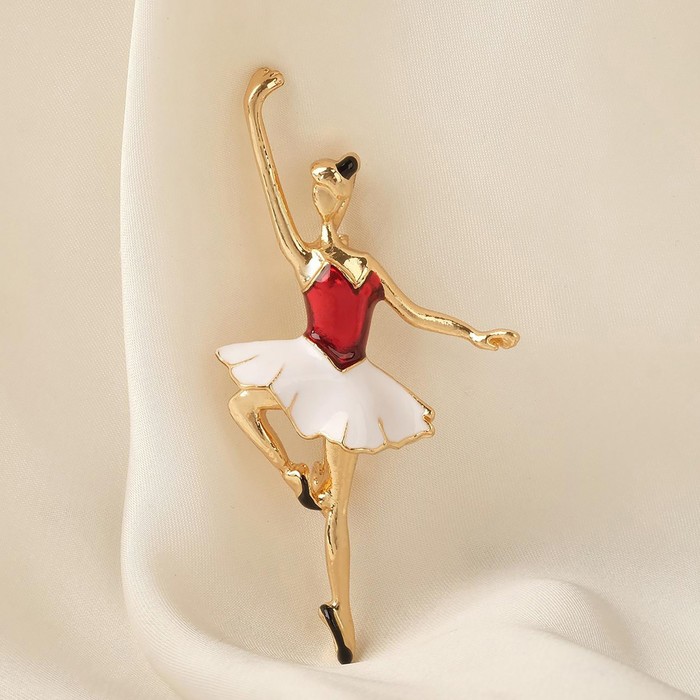 Брошь "Балерина" танцует, цвет красно-белый в золоте
Брошь "Балерина" танцует, цвет красно-белый в золоте