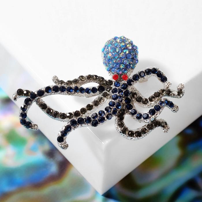 Брошь "Осьминог", цветной в серебре
Брошь "Осьминог", цветной в серебре