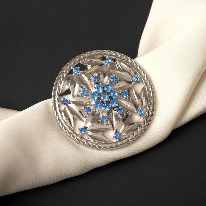 Зажим для платка "Листья" с росой, цвет голубой в серебре
Зажим для платка "Листья" с росой, цвет голубой в серебре