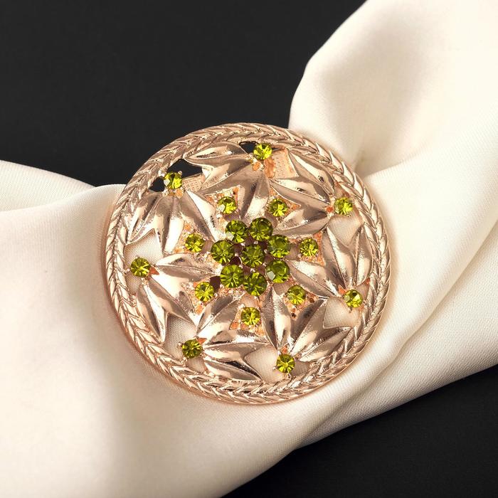 Зажим для платка "Листья" с росой, цвет зелёный в розовом золоте
Зажим для платка "Листья" с росой, цвет зелёный в розовом золоте