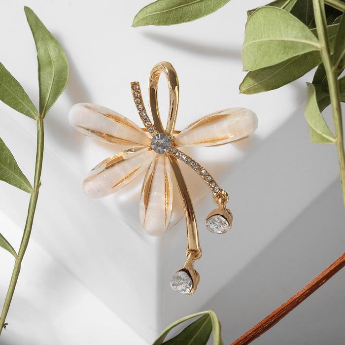 Брошь "Цветок" с капельками, цвет бежевый в золоте
Брошь "Цветок" с капельками, цвет бежевый в золоте