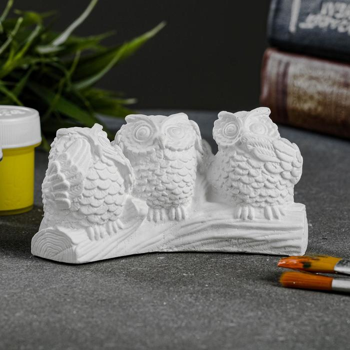 Фигура под роспись "3 совы на жердочке" 10х5х4см
Фигура под роспись "3 совы на жердочке" 10х5х4см