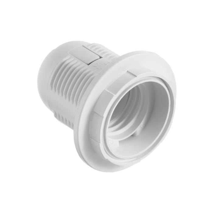 Патрон E27, пластиковый подвесной с прижимным кольцом, белый
Патрон E27, пластиковый подвесной с прижимным кольцом, белый