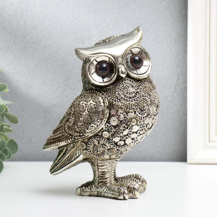 Сувенир полистоун "Мудрая сова" серебристый рисунок 18х12х9 см
Сувенир полистоун "Мудрая сова" серебристый рисунок 18х12х9 см