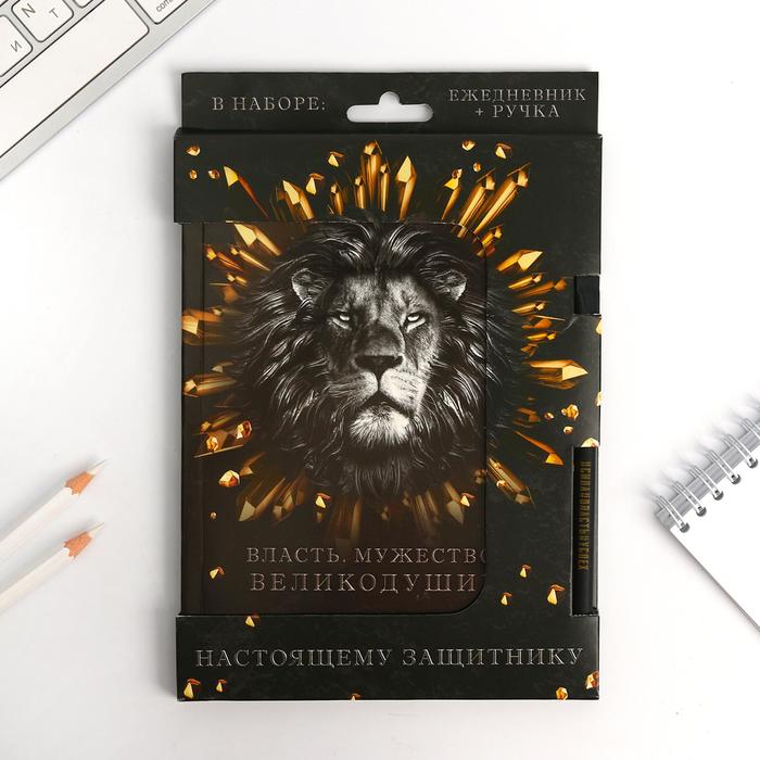 Набор: ежедневник и ручка «Настоящему защитнику»
Набор: ежедневник и ручка «Настоящему защитнику»