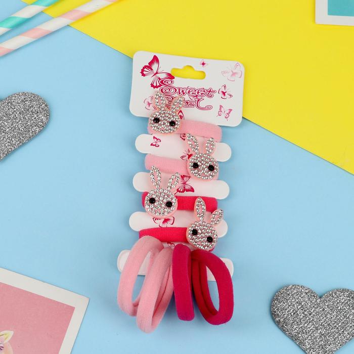 Резинка для волос "Розовый перелив" (набор 8 шт) зайки стразы, розовый
Резинка для волос "Розовый перелив" (набор 8 шт) зайки стразы, розовый