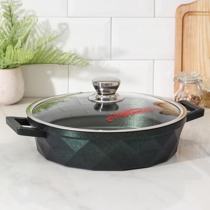 Жаровня Бриллиант NOVA, d=28 см, стеклянная крышка, антипригарное покрытие, цвет зелёный
Жаровня Бриллиант NOVA, d=28 см, стеклянная крышка, антипригарное покрытие, цвет зелёный