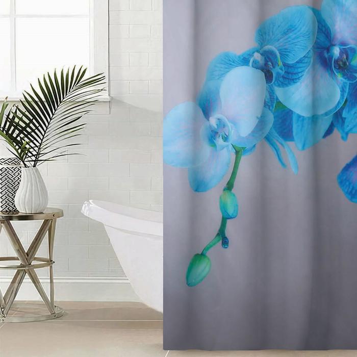 Штора для ванной комнаты «Голубая орхидея», 145×180 см, оксфорд
Штора для ванной комнаты «Голубая орхидея», 145×180 см, оксфорд