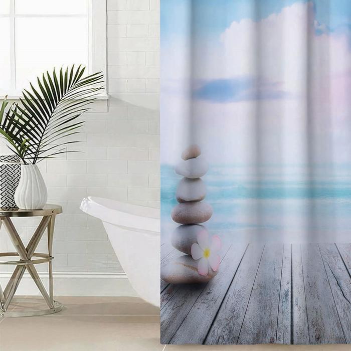 Штора для ванной комнаты «Море и камни», 145×180 см, оксфорд
Штора для ванной комнаты «Море и камни», 145×180 см, оксфорд