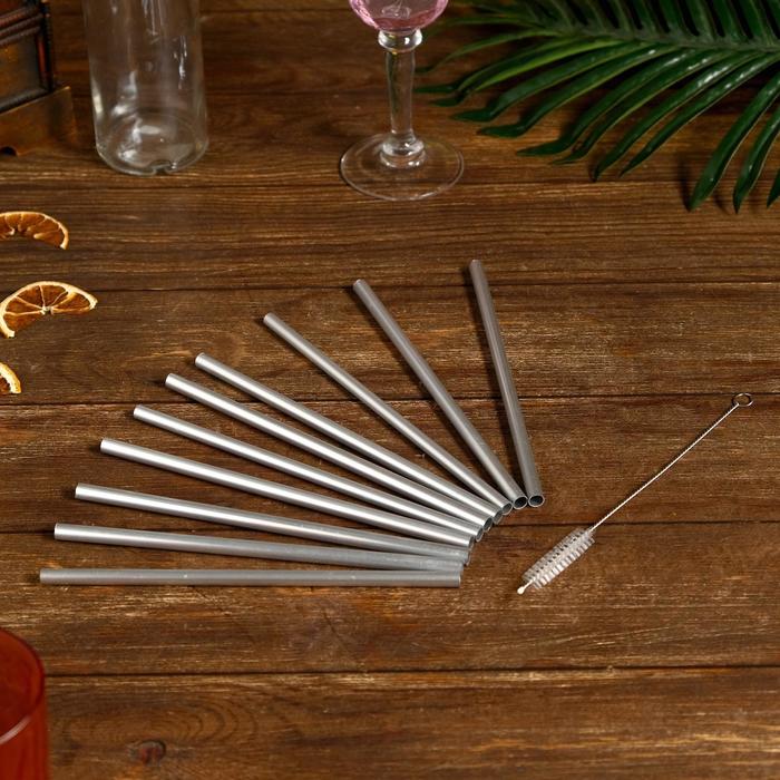 Трубочки для коктейля 10 шт 20х9х0,5 см алюминий 
Трубочки для коктейля 10 шт 20х9х0,5 см алюминий